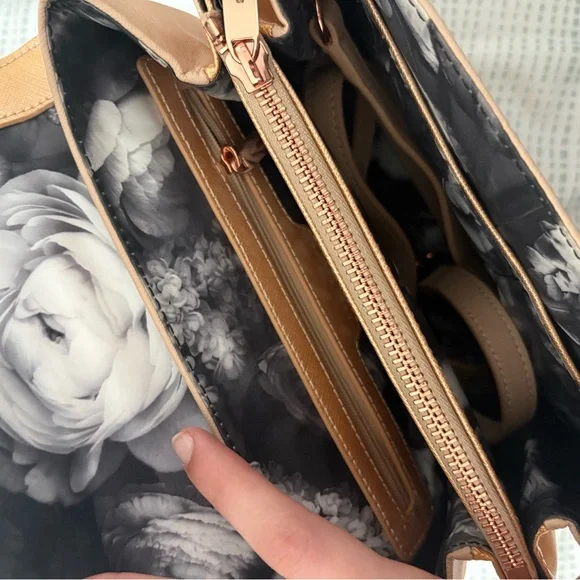 Ted Baker Gold and Blush Top-Handle Satchel - Picture 9 of 10